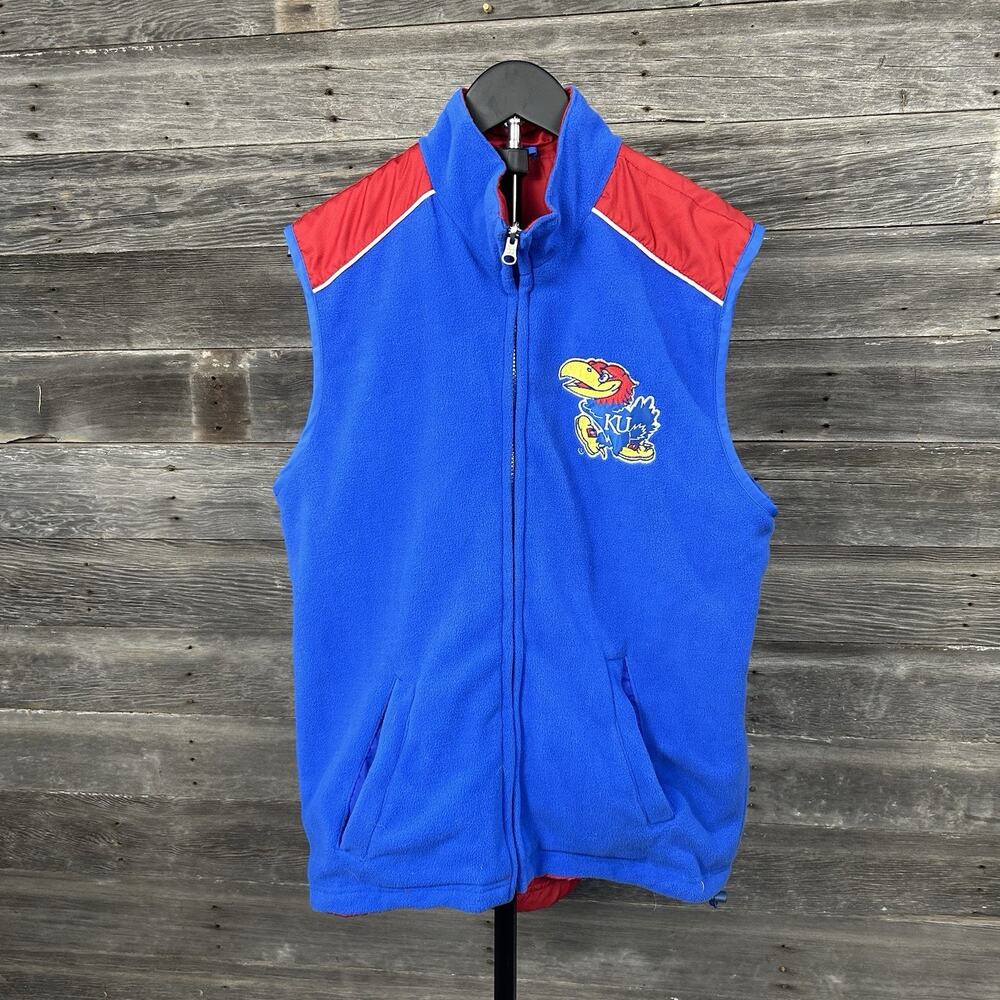 Kansas Jayhawks 3-in-1 Jacket Y2K Vibe NCAA Carl Banks G-III Reversible Vest - Picture 6 of 16